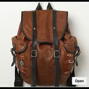 Free People leather Boho backpack